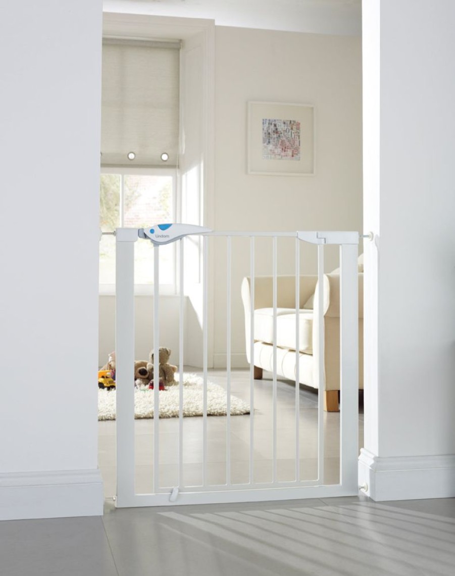 Baby & Nursery littlehelper Stair Gates | Lindam Easy Fit Plus Deluxe Gate + Tall Gate | Baby Gate | White Stair Gate (92Cm)