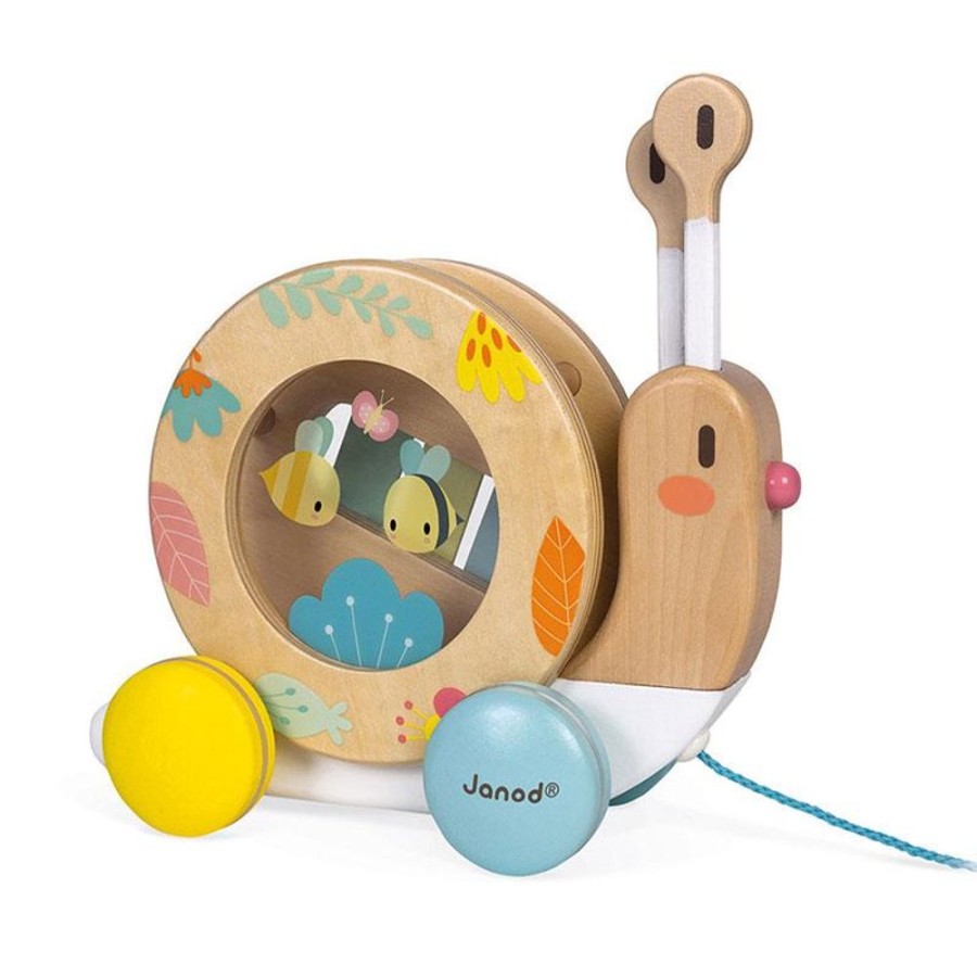 Playtime littlehelper Wooden Toys | Activity & Educational Toys | Pure Pull Along Snail | Understanding Music