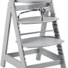 Mealtime littlehelper | Grow-With-Me Adjustable Eco Wooden High Chair With Quick Release Tray | Grey | 6M - 10 Years