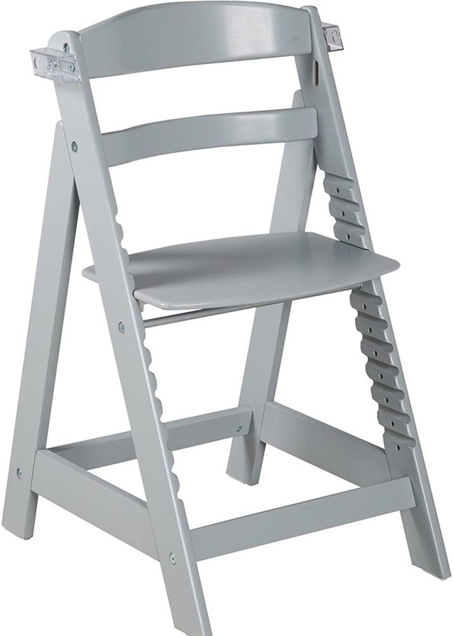 Mealtime littlehelper | Grow-With-Me Adjustable Eco Wooden High Chair With Quick Release Tray | Grey | 6M - 10 Years