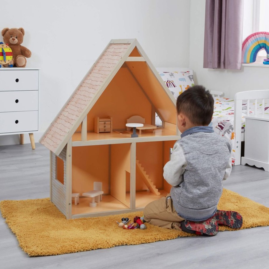 Playtime littlehelper Dollhouses | Large Wooden Montessori Bookcase Dollhouse | Toy Storage | 80Cm High X 77Cm Wide