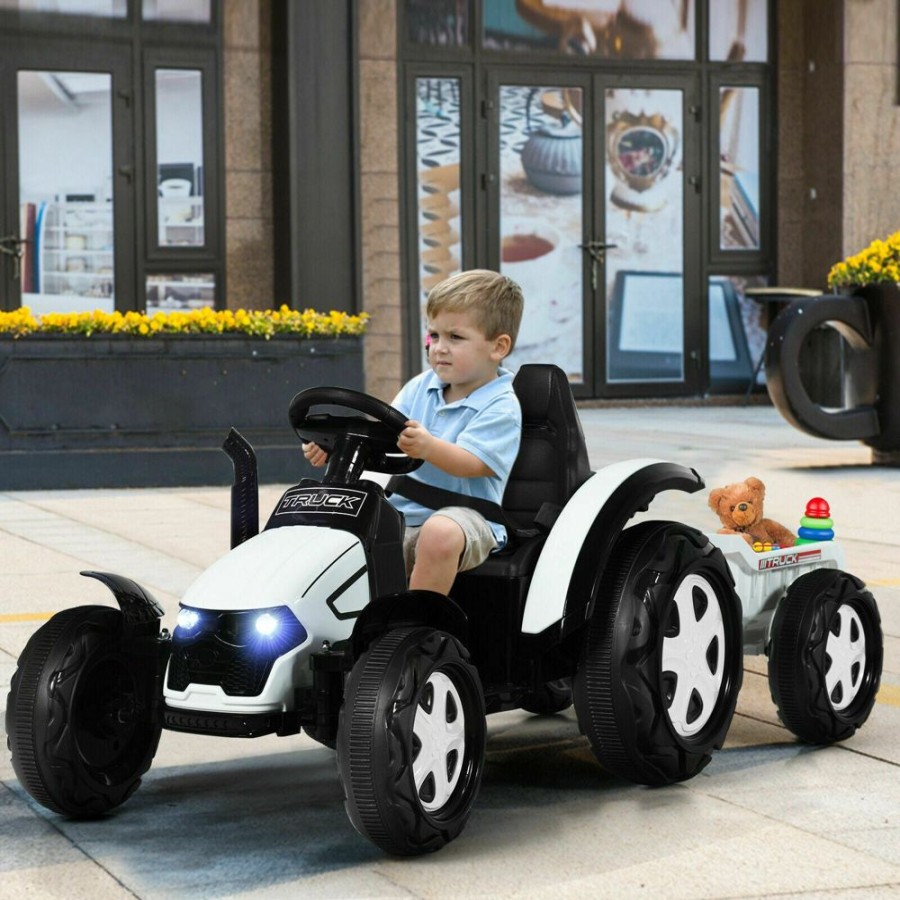 Playtime littlehelper Ride On Toys | Childrens Electric Car | Remote Controlled Tractor And Trailer | 12V Ride-On Car | 3-8 Years