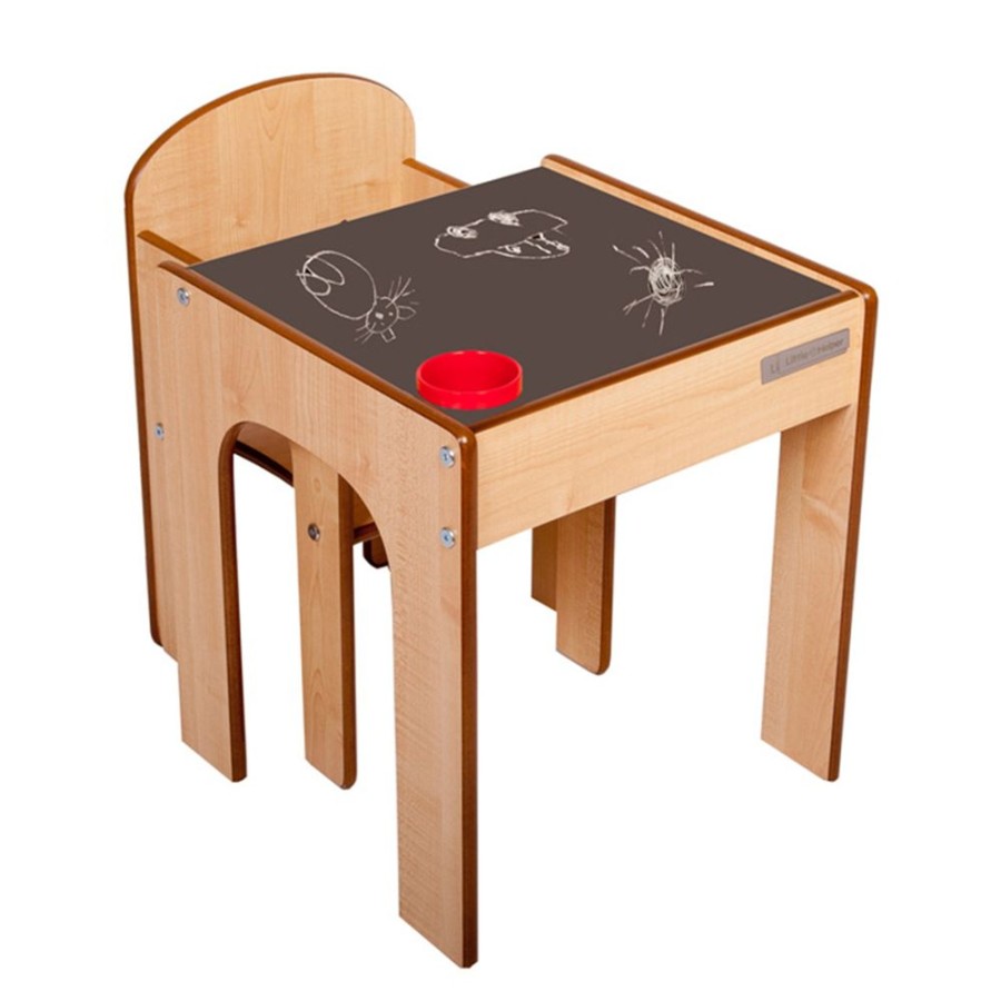 Toddler Furniture & Accessories littlehelper | Little Helper Wooden Funstation Kids Table & Chairs Set - Chalky