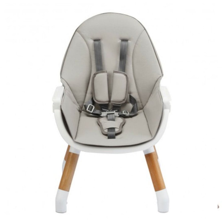 Mealtime littlehelper | 4-In-1 Grey Wooden Baby High Chair | Low Chair | Table & Chair Set