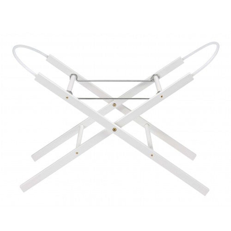 Baby & Nursery littlehelper Moses Baskets | East Coast Buttercup Eco-Conscious Wooden Moses Basket Stand | Pearl White