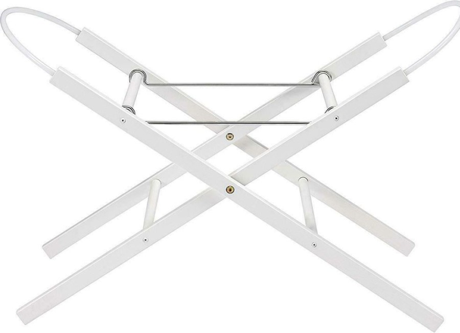 Baby & Nursery littlehelper Moses Baskets | East Coast Buttercup Eco-Conscious Wooden Moses Basket Stand | Pearl White