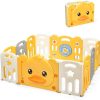 Baby & Nursery littlehelper Travel Cots & Playpens | Large 10 Panel Foldable Baby Playpen And Ball Pool | Yellow " Car"="" Themed="" Sunshine="" Design"="