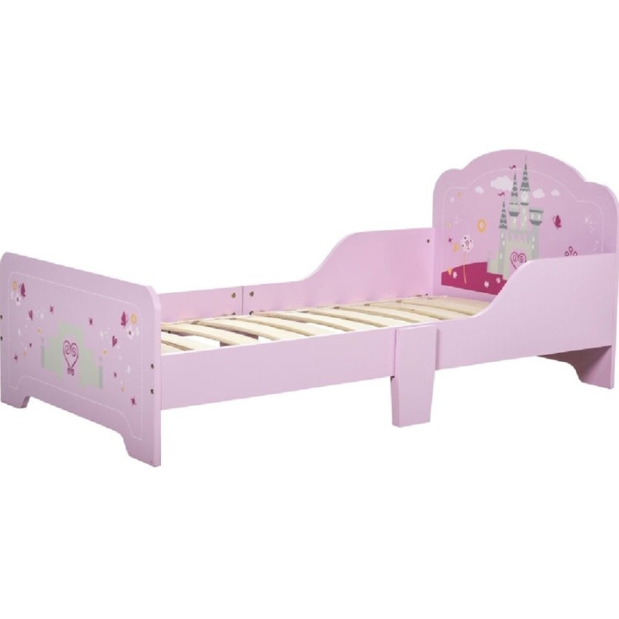 Toddler Furniture & Accessories littlehelper Toddler Beds | Princess Castle Kids Bed With Side Rails | Pink Girls Toddler Bed | 60H X 143L X 73Wcm | 3-6 Years