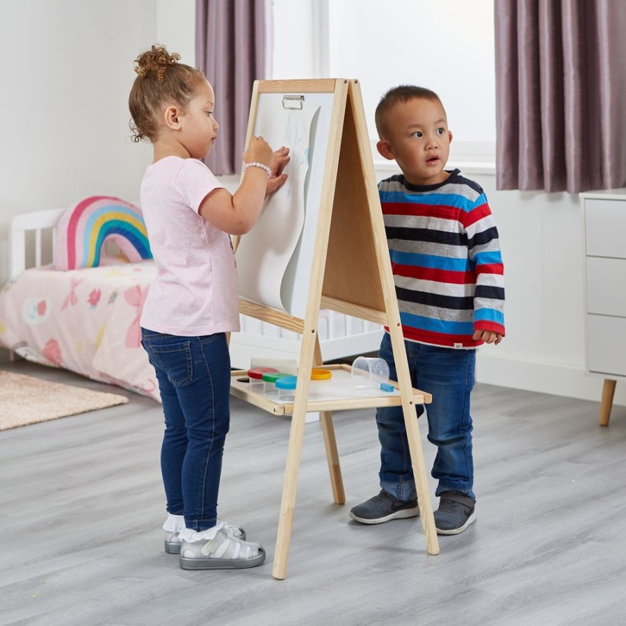 Toddler Furniture & Accessories littlehelper | 4-In-1 Foldable Easel | Whiteboard | Blackboard Double Easel | 95Cm Tall