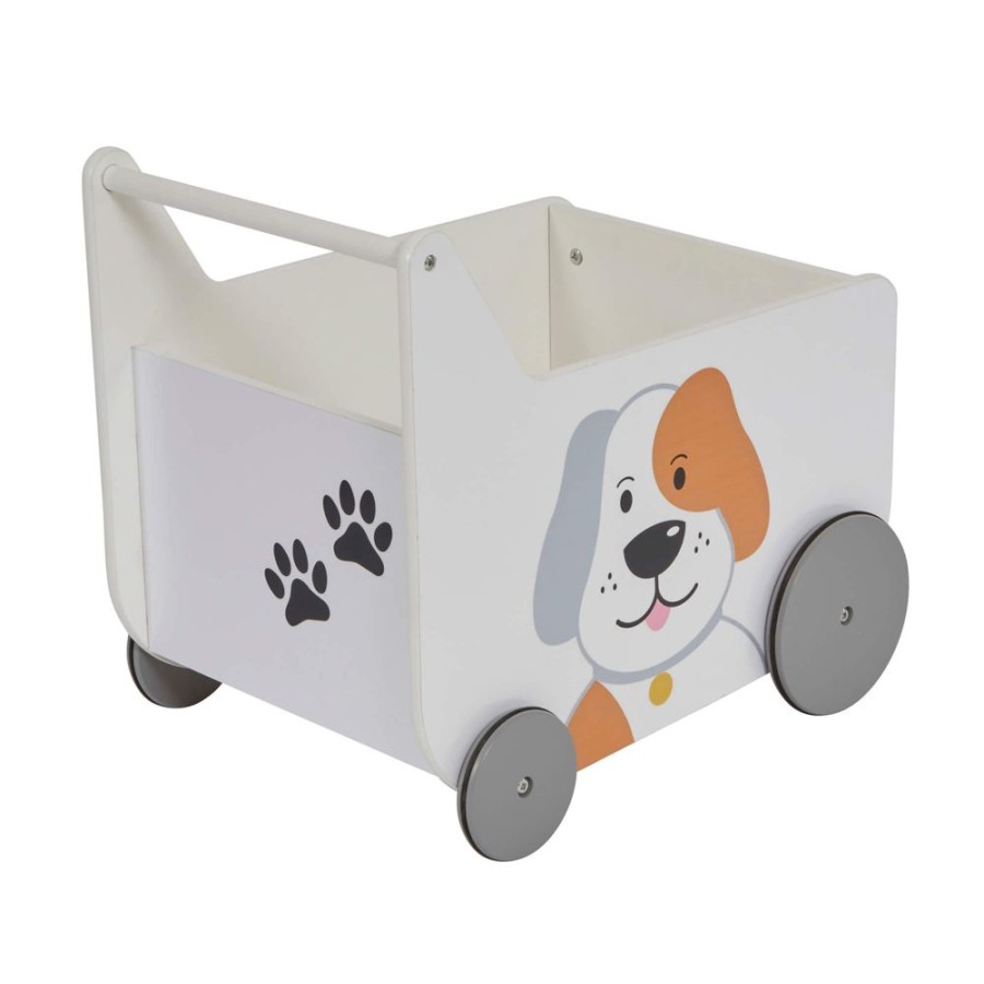 Baby & Nursery littlehelper Toy Box | Montessori Toy Box | Toy Storage | Cat And Dog Push Along Trolley