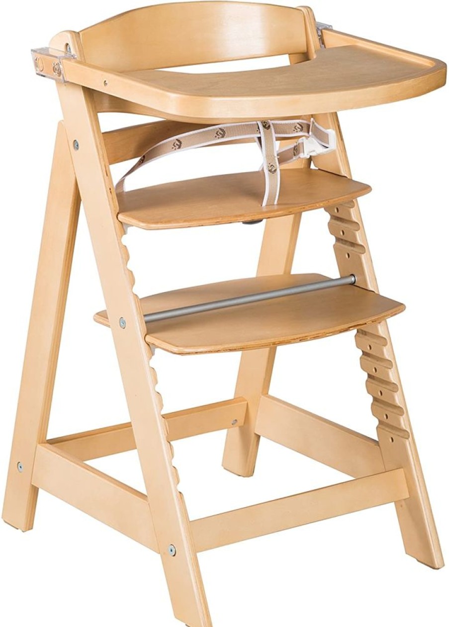 Mealtime littlehelper | Grow-With-Me Adjustable Eco Wooden High Chair With Quick Release Tray Option | Natural | 6M - 10 Years