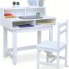 Playtime littlehelper Montessori Toys & Products | Montessori Space Saving Eco-Conscious Desk | Bureau | Storage & Chair | White | 3-10 Years