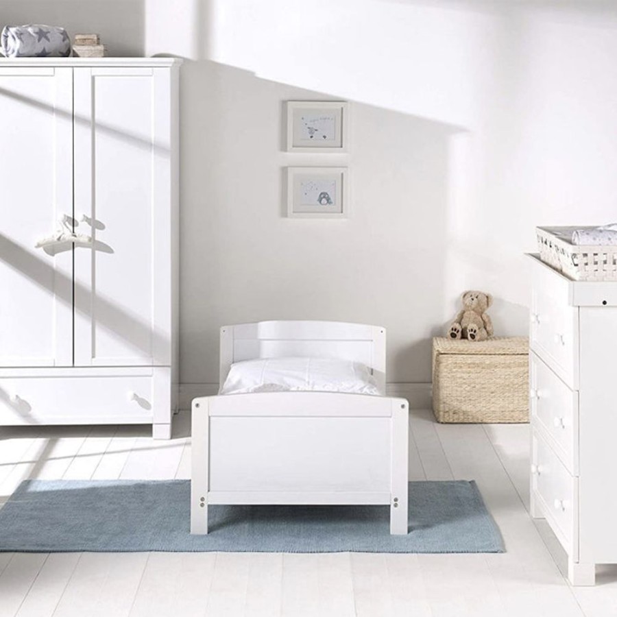 Baby & Nursery littlehelper Cot Beds | Zigzag Eco-Friendly Wooden Cot Bed | Snowdrop White