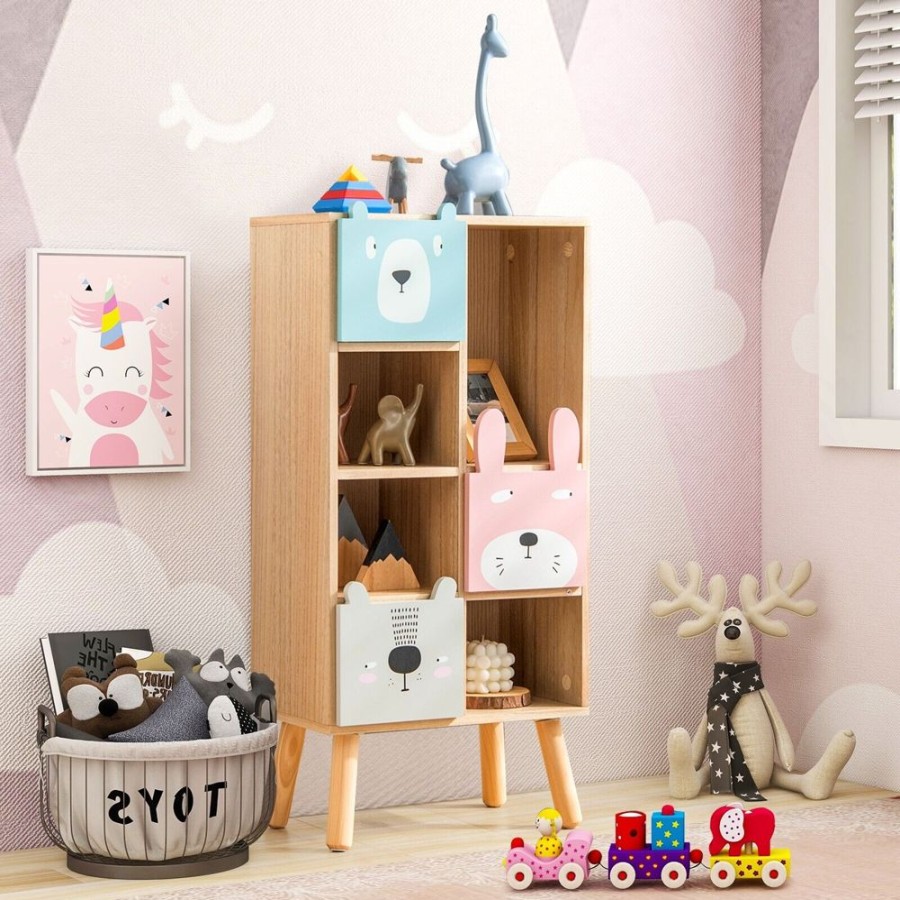 Toddler Furniture & Accessories littlehelper | Montessori Animal Bookcase | Toy Storage | Wooden Cabinet | Bookshelf