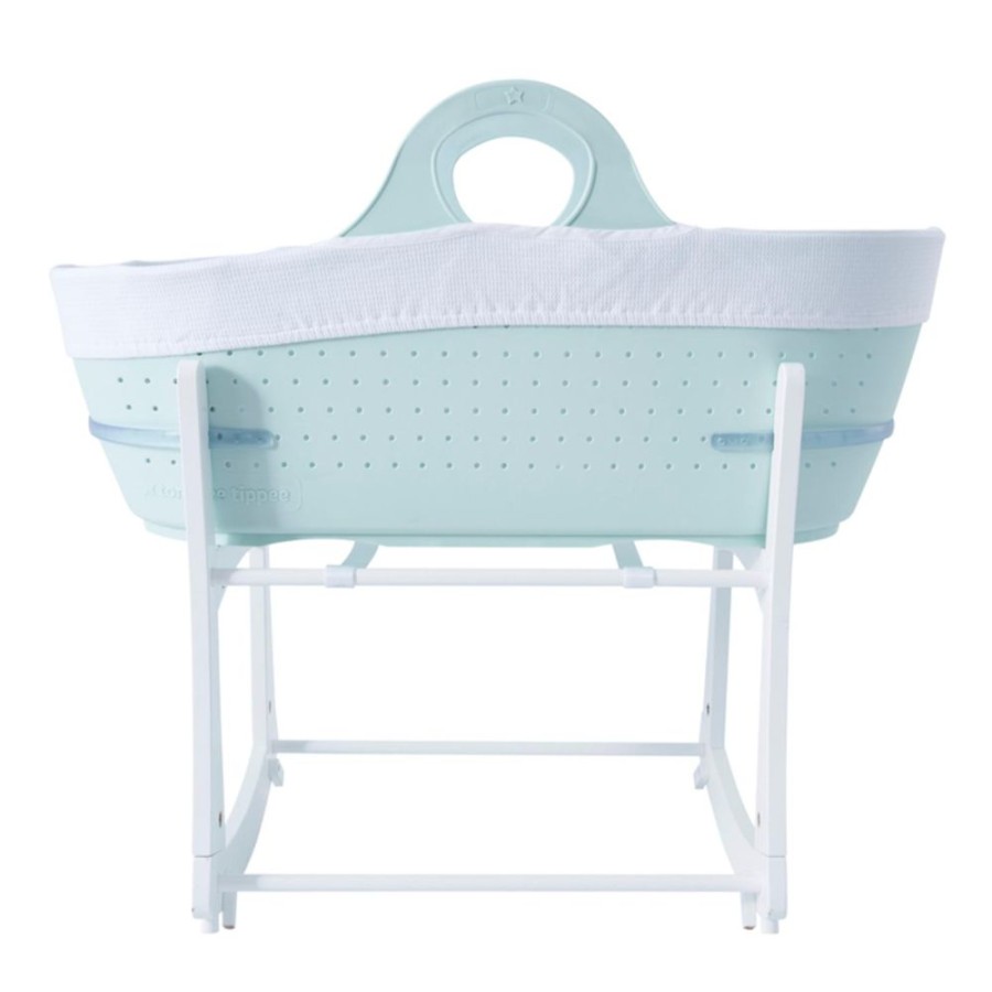 Baby & Nursery littlehelper Moses Baskets | Moses Basket & Stand With Waterproof Mattress | Mint Green