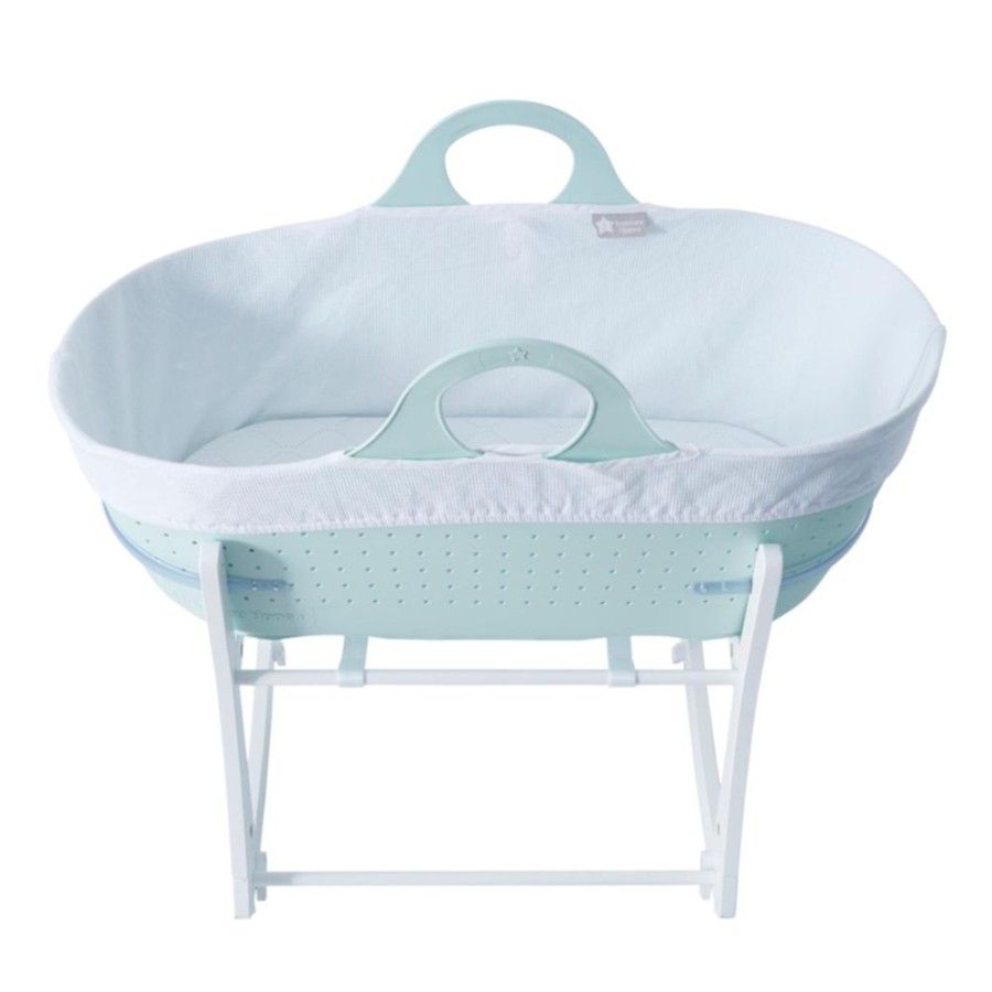 Baby & Nursery littlehelper Moses Baskets | Moses Basket & Stand With Waterproof Mattress | Mint Green