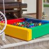 Playtime littlehelper Montessori Toys & Products | Large Montessori Ball Pit Soft Play Set | Ball Pool With Inner Floor Mat | 130 X 130 X 25Cm | Primary Colours | 3M+