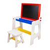 Toddler Furniture & Accessories littlehelper | Eco-Conscious Solid Wood 2-In-1 Desk & Stool Set With Easel, Storage & Paper Roll | 3-8 Years