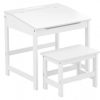 Toddler Furniture & Accessories littlehelper | Kids Robust & Compact Desk With Stool And Storage | White | 3-8 Years