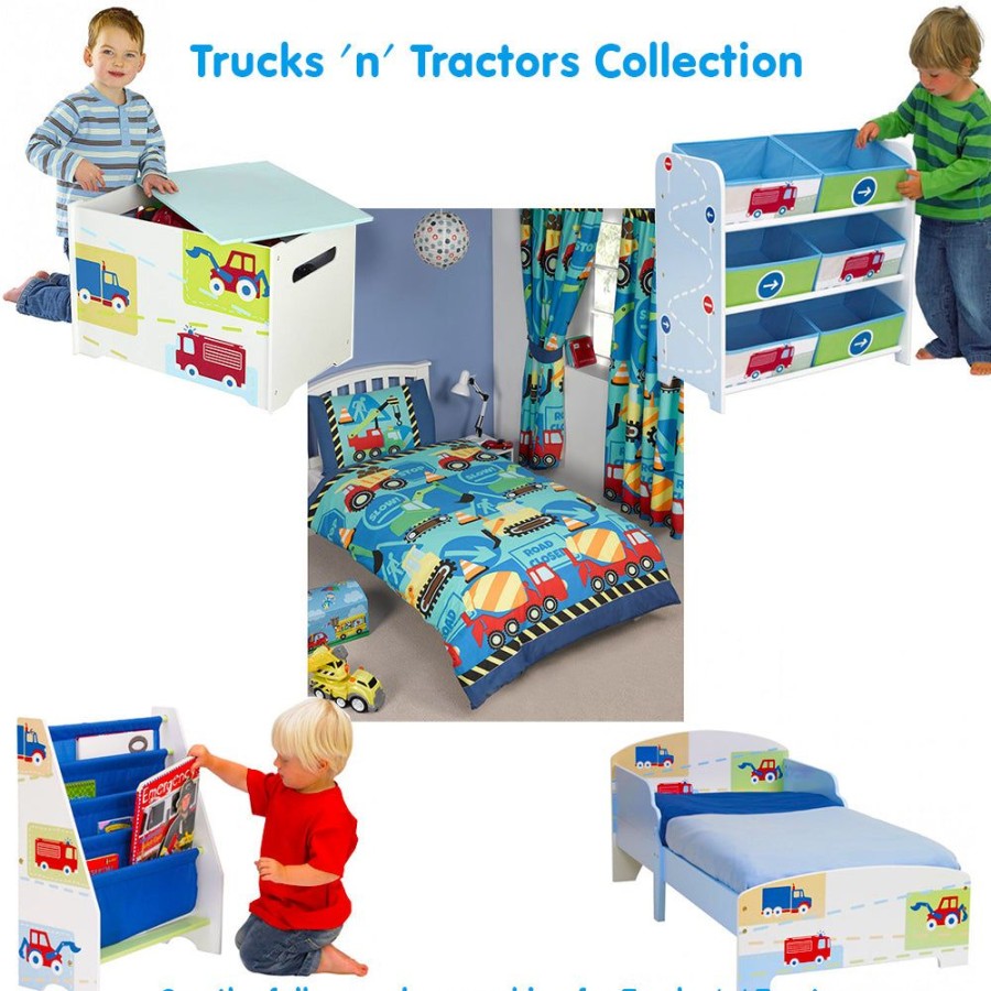 Toddler Furniture & Accessories littlehelper | Trucks N Tractors Storage Box | Toy Storage Unit | Kids Storage