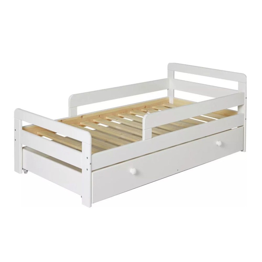 Toddler Furniture & Accessories littlehelper Toddler Beds | Eco-Conscious Solid Wood Toddler Bed With Underbed Storage Drawer | Beds For Toddlers | Kids Single Bed