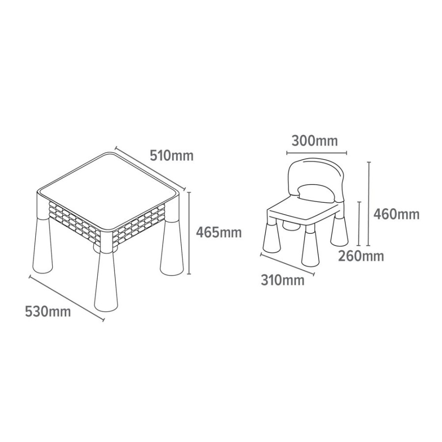 Playtime littlehelper Sand & Water Table | Kid'S Indoor | Outdoor Multipurpose Plastic Table & 2 Chairs Set | Lego Board | Sand & Water Pit | Violet