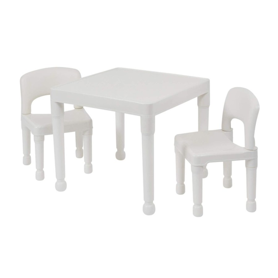 Toddler Furniture & Accessories littlehelper | Children'S White Indoor | Outdoor Plastic Table & 2 Chairs Set | 2 Years+