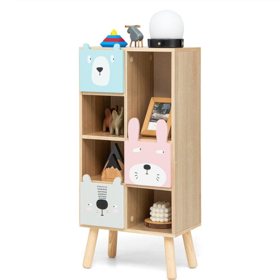 Toddler Furniture & Accessories littlehelper | Montessori Animal Bookcase | Toy Storage | Wooden Cabinet | Bookshelf