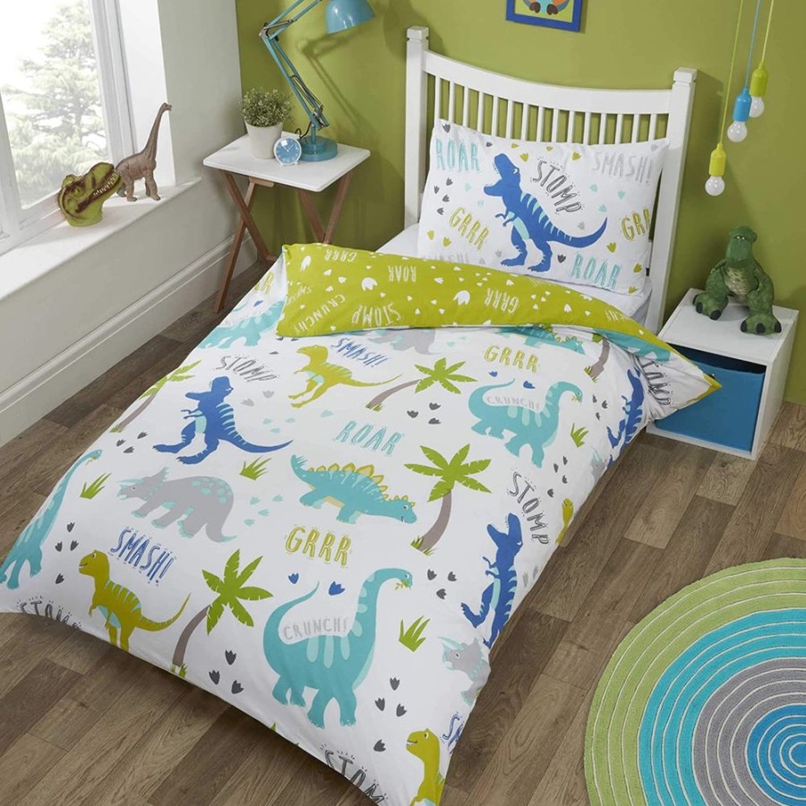 Toddler Furniture & Accessories littlehelper | Diddi Dino Toddlers Bedding | Children'S Bedding Sets | Single Bed Duvet Cover & Pillowcase Set