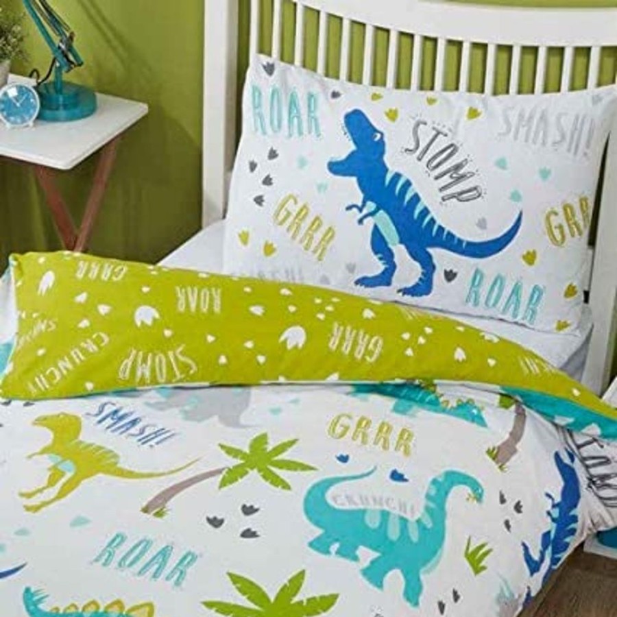 Toddler Furniture & Accessories littlehelper | Diddi Dino Toddlers Bedding | Children'S Bedding Sets | Single Bed Duvet Cover & Pillowcase Set