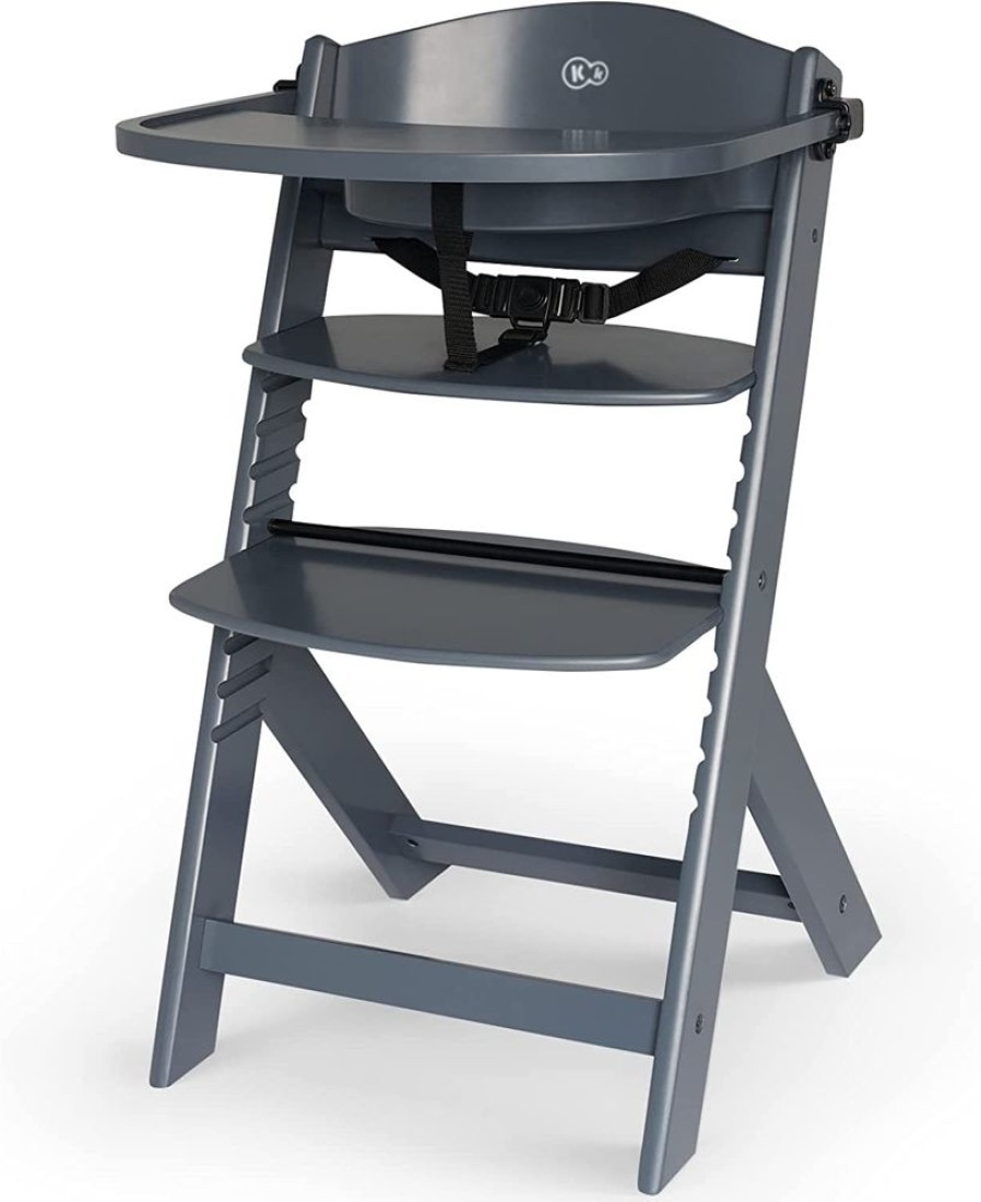 Mealtime littlehelper | Grow-With-Me 3-In-1 Adjustable Height Wooden High Chair & Tray | Warm Grey | 6M - 10 Years