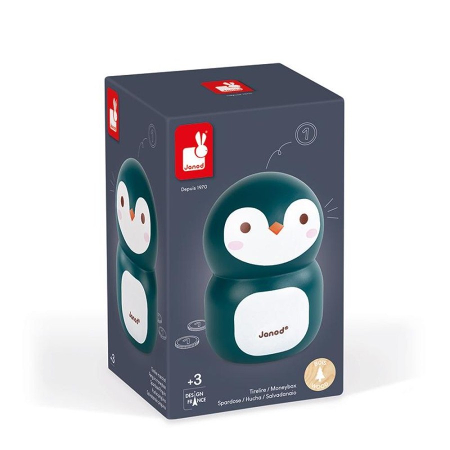 Playtime littlehelper Wooden Toys | Gifts For Baby | Penguin Moneybox | Nursery Branded Gifts