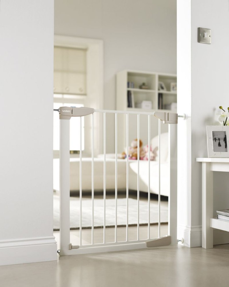 Baby & Nursery littlehelper Stair Gates | Lindam Sure Shut Orto Gate | Baby Gate | White Stair Gate (76-82Cm)