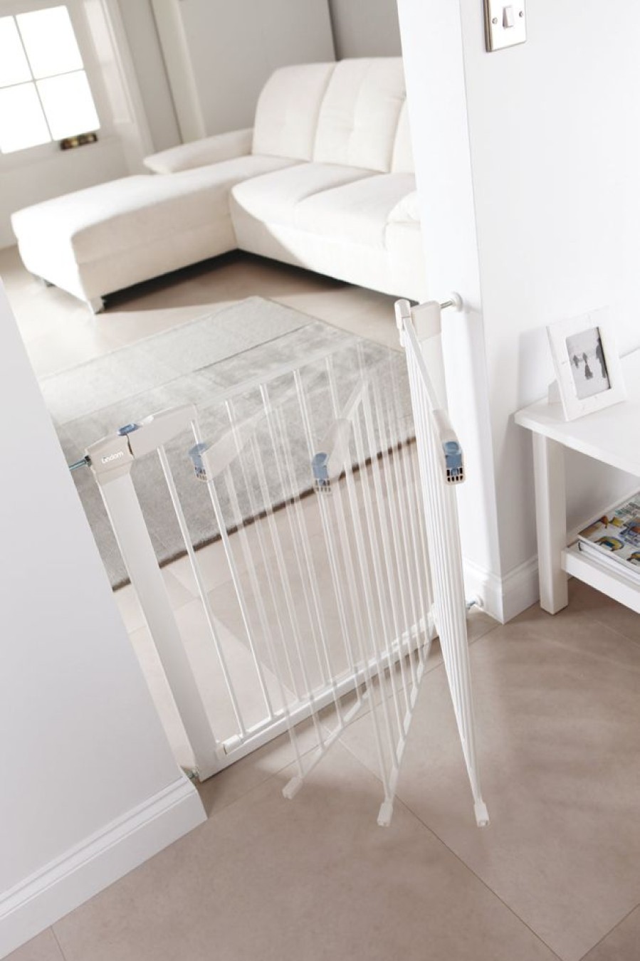 Baby & Nursery littlehelper Stair Gates | Lindam Sure Shut Orto Gate | Baby Gate | White Stair Gate (76-82Cm)