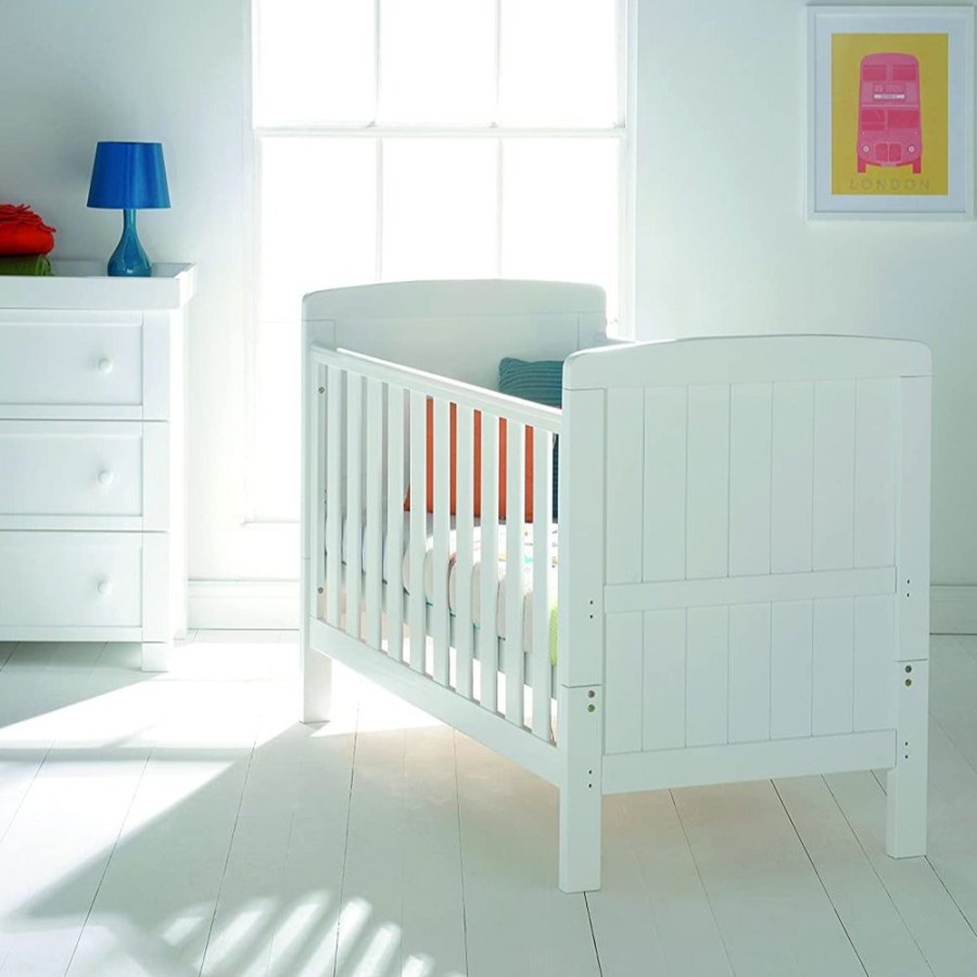 Baby & Nursery littlehelper Cot Beds | Sweet Lullaby Premium Classic Cot Bed | Wooden Toddler Bed | Snowdrop White