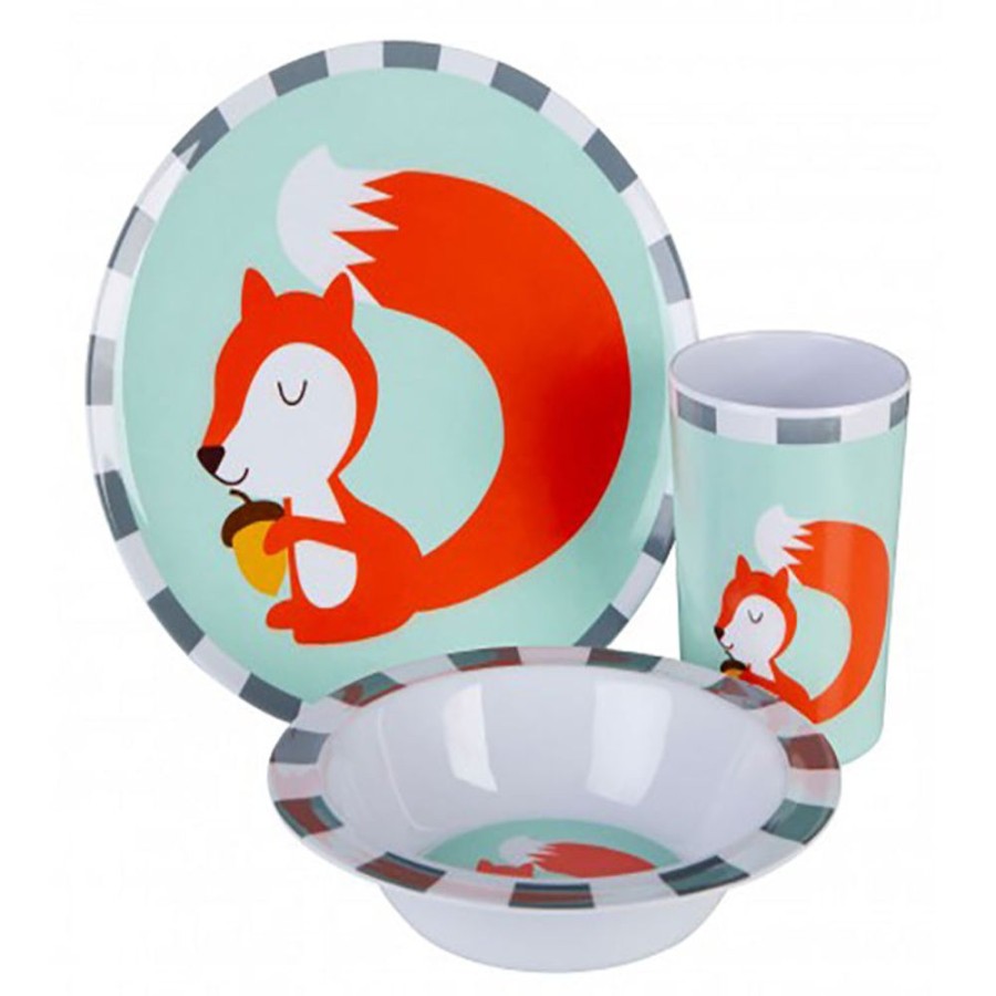 Mealtime littlehelper | Scratch Resistant Baby & Toddler Feeding Set | Baby Led Weaning | 3 Piece Kids Bowl & Plate | Susie Squirrel