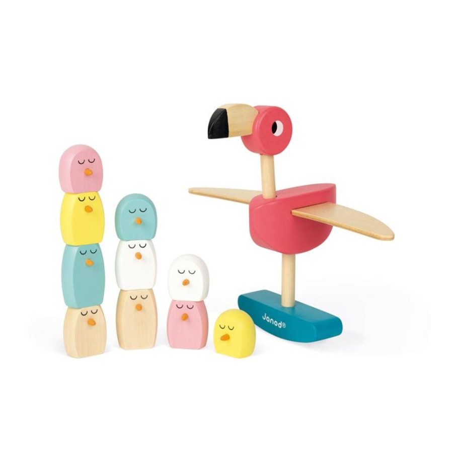 Playtime littlehelper Wooden Toys | Preschool Toys | Zigolos Balancing Game Flamingo | Puzzles & Games