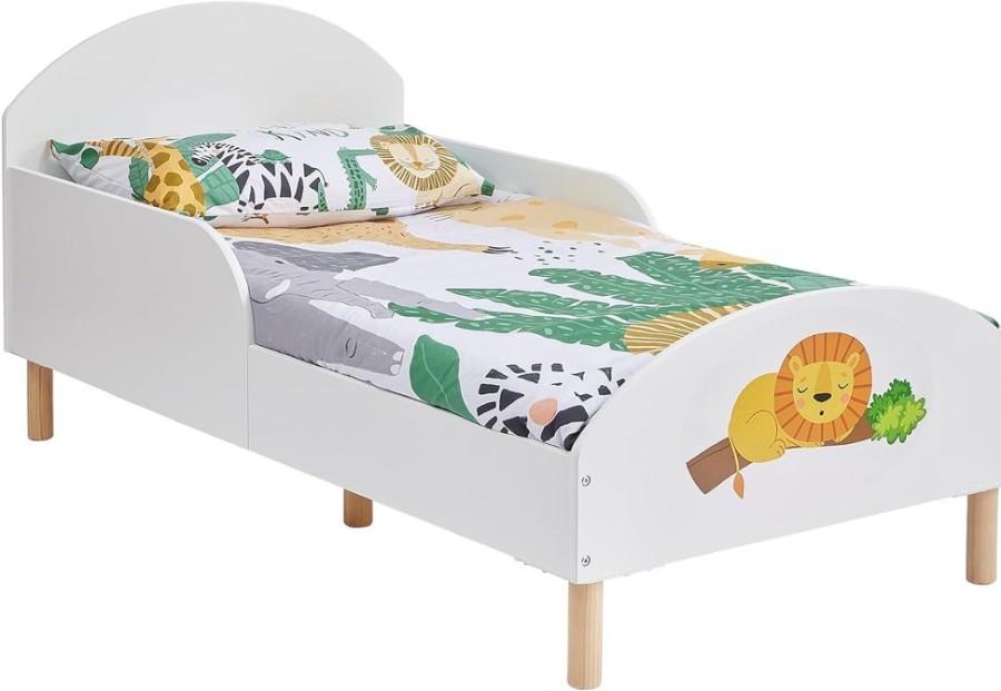 Toddler Furniture & Accessories littlehelper Toddler Beds | Safari Jungle Children'S Bed With Side Protectors | Toddler Bed | 18M - 5 Years