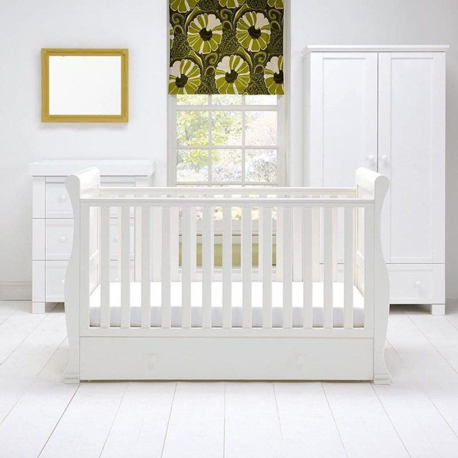 Baby & Nursery littlehelper Cot Beds | East Coast Alaska Cot Bed With Drawer | Wooden Cot | Toddler Bed | Day Bed | White