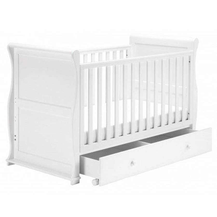 Baby & Nursery littlehelper Cot Beds | East Coast Alaska Cot Bed With Drawer | Wooden Cot | Toddler Bed | Day Bed | White