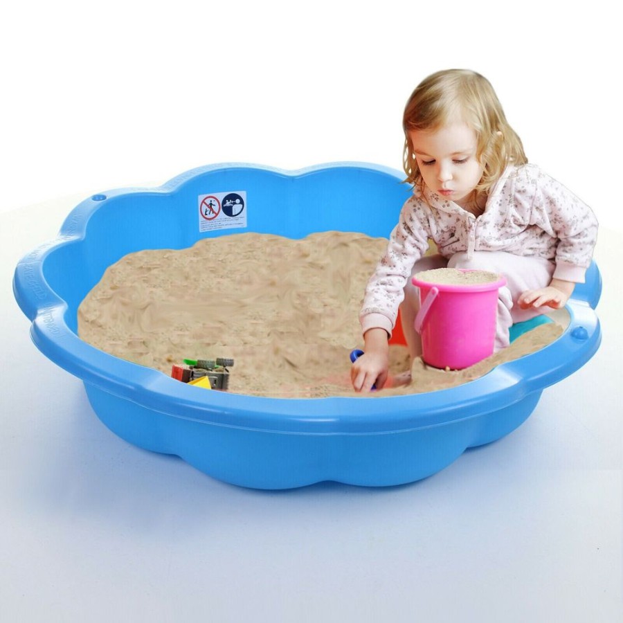 Playtime littlehelper Sand & Water Table | Kids Eco Recyclable Clamshell Sandpit | Ballpit And Paddling Pool | Outdoor Sand & Water Play | 12M+