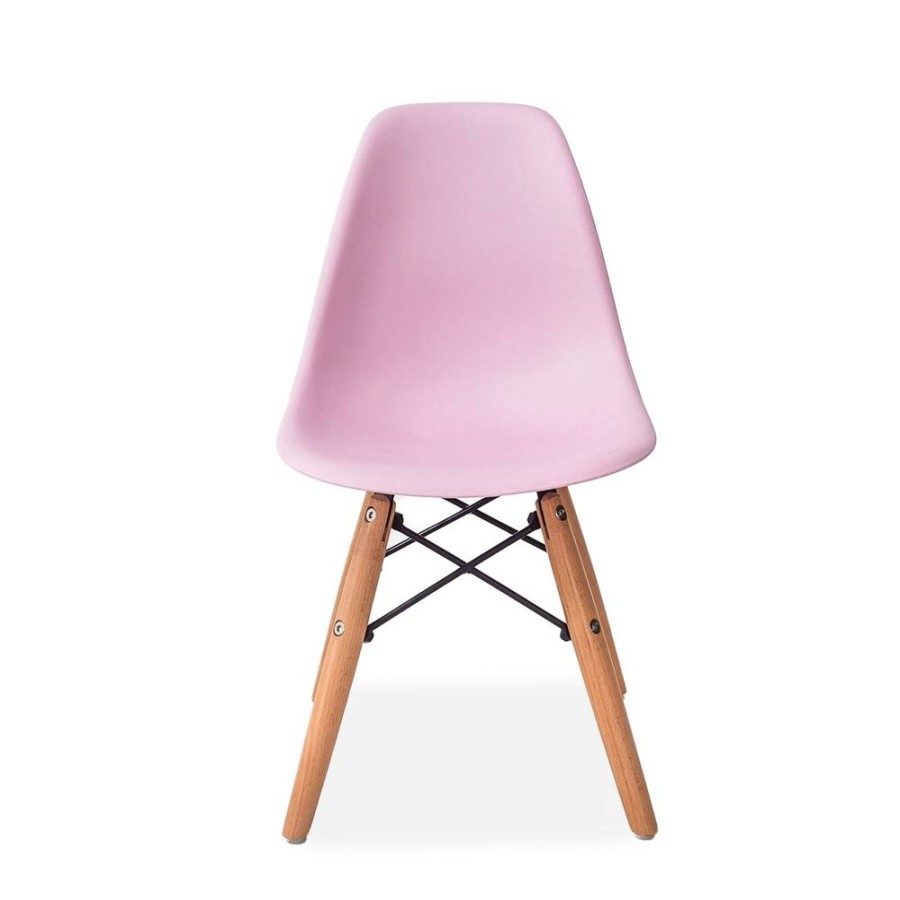 Toddler Furniture & Accessories littlehelper | Eames Dsw Design-Inspired Toddler Contemporary Wooden Table & 2 Chairs | Soft Pink