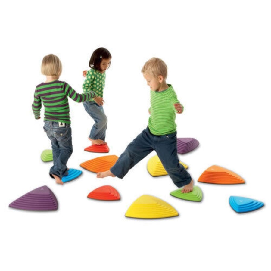 Playtime littlehelper Montessori Toys & Products | Autism-Friendly Sensory Large 6 Piece Montessori Gonge River Stones | Primary Colours