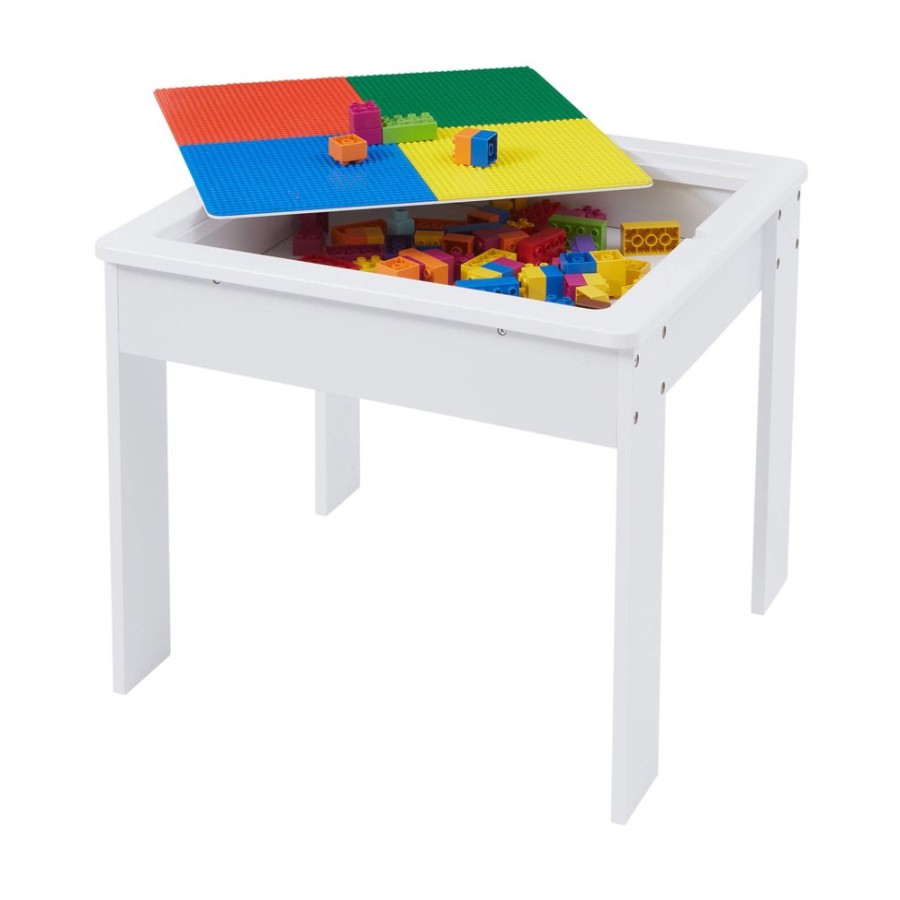 Toddler Furniture & Accessories littlehelper | Wooden 3-In-1 Kids Lego Table | Blackboard | Whiteboard | Storage