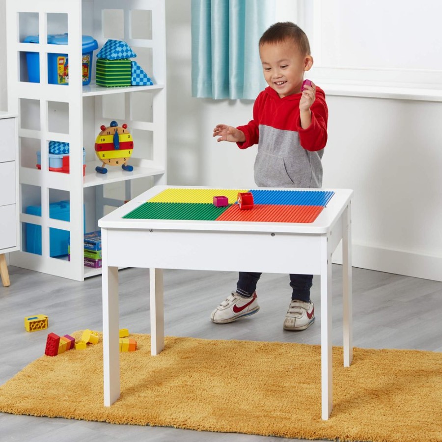 Toddler Furniture & Accessories littlehelper | Wooden 3-In-1 Kids Lego Table | Blackboard | Whiteboard | Storage