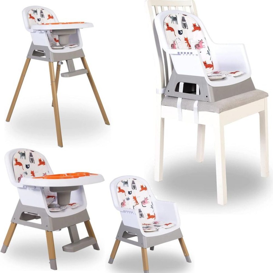 Mealtime littlehelper | 4-In-1 Grow-With-Me Baby High Chair, Low Chair & Booster Seat For Chairs | 6 Months - 6 Years