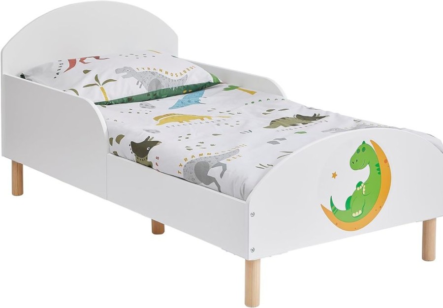 Toddler Furniture & Accessories littlehelper Toddler Beds | Dinosaur Children'S Bed With Side Protectors | Toddler Bed | 18M - 5 Years