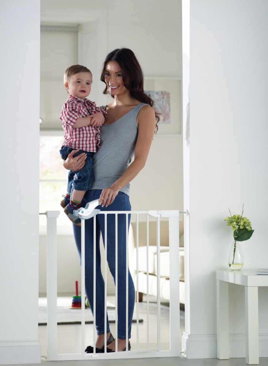 Baby & Nursery littlehelper Stair Gates | Lindam Easy Fit Plus Deluxe Gate | Baby Gate | White Stair Gate (76-82Cm)