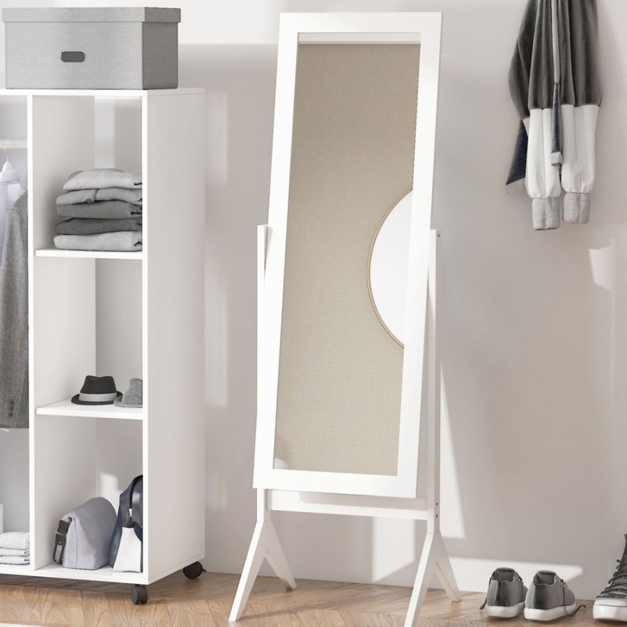 Toddler Furniture & Accessories littlehelper | White Wooden Adjustable Full Length Free Standing Dressing Mirror | 1.48M High