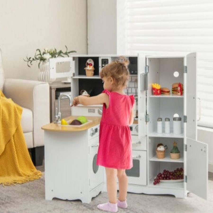 Playtime littlehelper Toy Kitchens | Montessori Toy Kitchen | Ice Maker | Telephone | Washing Machine | Realistic Features | Accessories